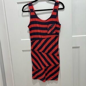 Tresics Red and Blue Striped Mini Dress